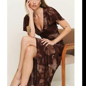 Reformation Dress Vida Satin Dress Siena Size 4